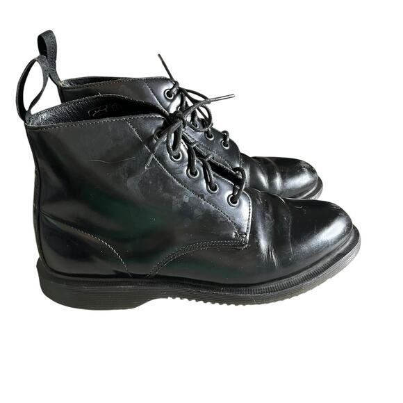 Dr. Martens Lace Up Emmeline Boot Women’s Size US 6 Leather Combat Black - Picture 2 of 16
